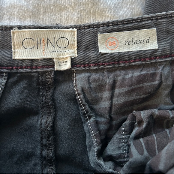 Anthropologie Chino Relaxed Fit Tuxedo Stripe Pants - Picture 4 of 15